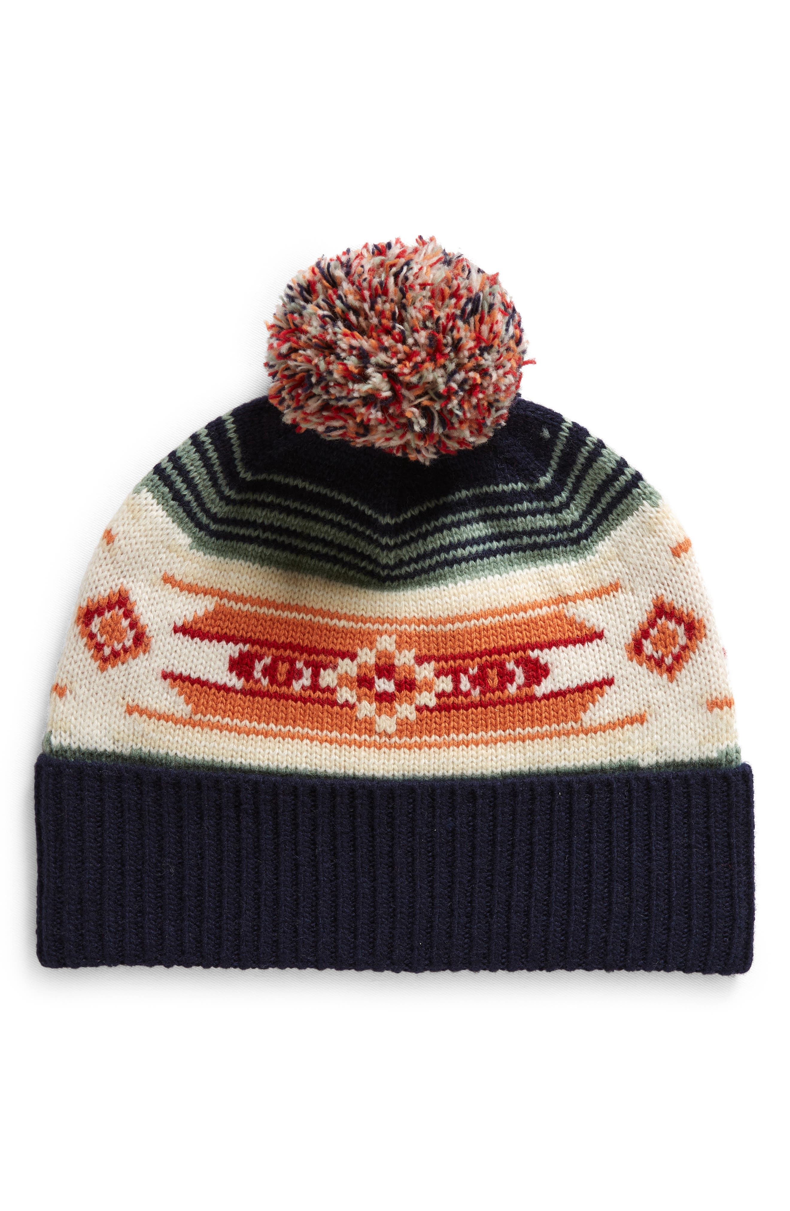 Faherty x Doug Good Feather Star Nation Wool Blend Pompom Beanie