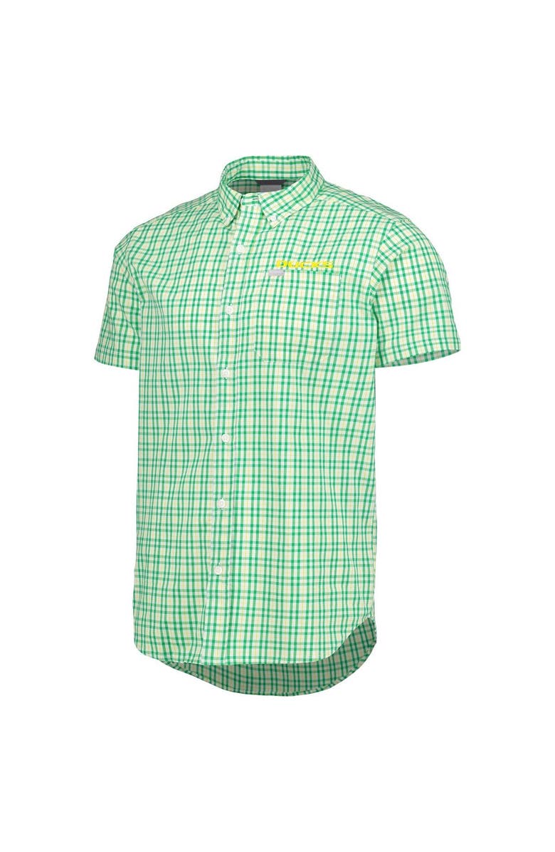 Columbia Men's Columbia Green Oregon Ducks Rapid Rivers Logo Button-Down Shirt, Alternate, color,