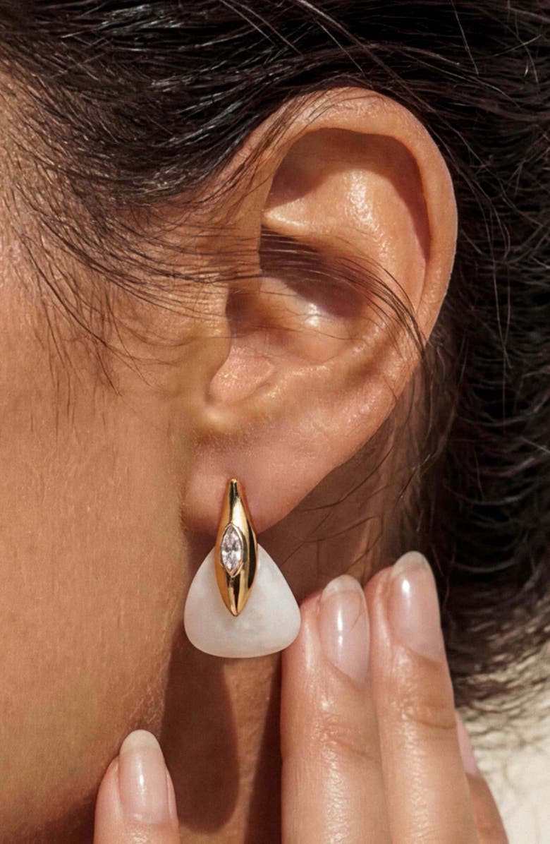 Ettika Solstice Earrings, Alternate, color, Bone