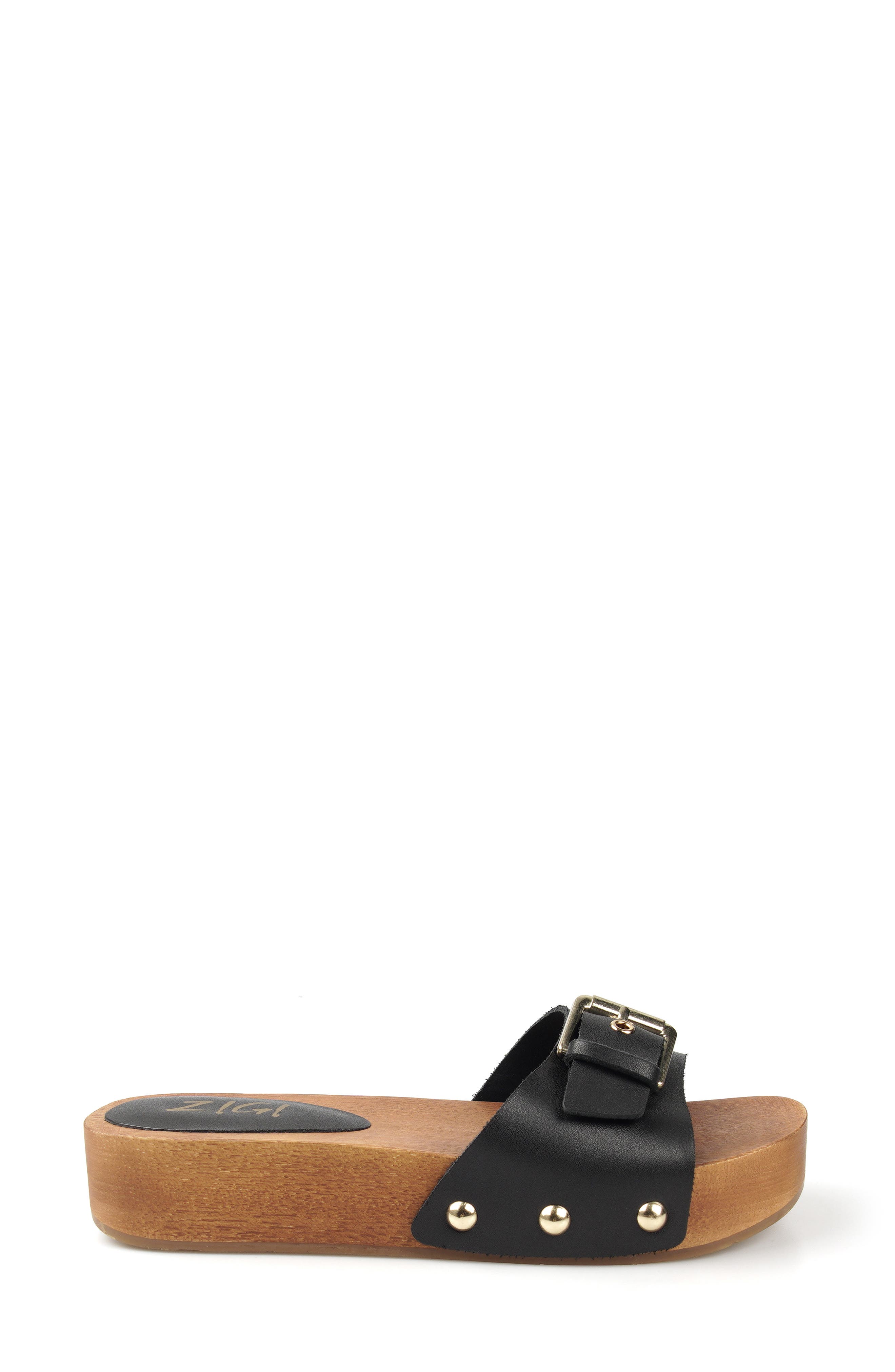 Ninnah Leather Slide Sandal, Alternate, color, BLKLT