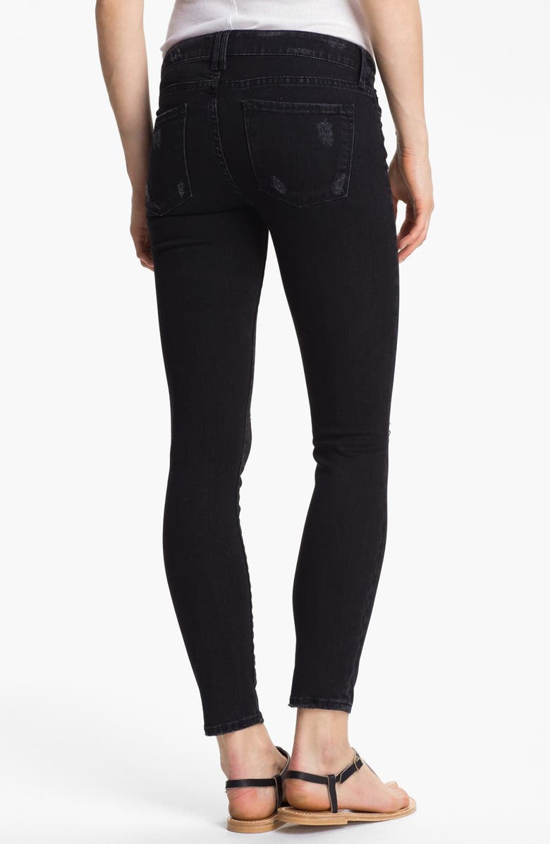 Vince Destroyed Skinny Stretch Ankle Jeans, Alternate, color, 