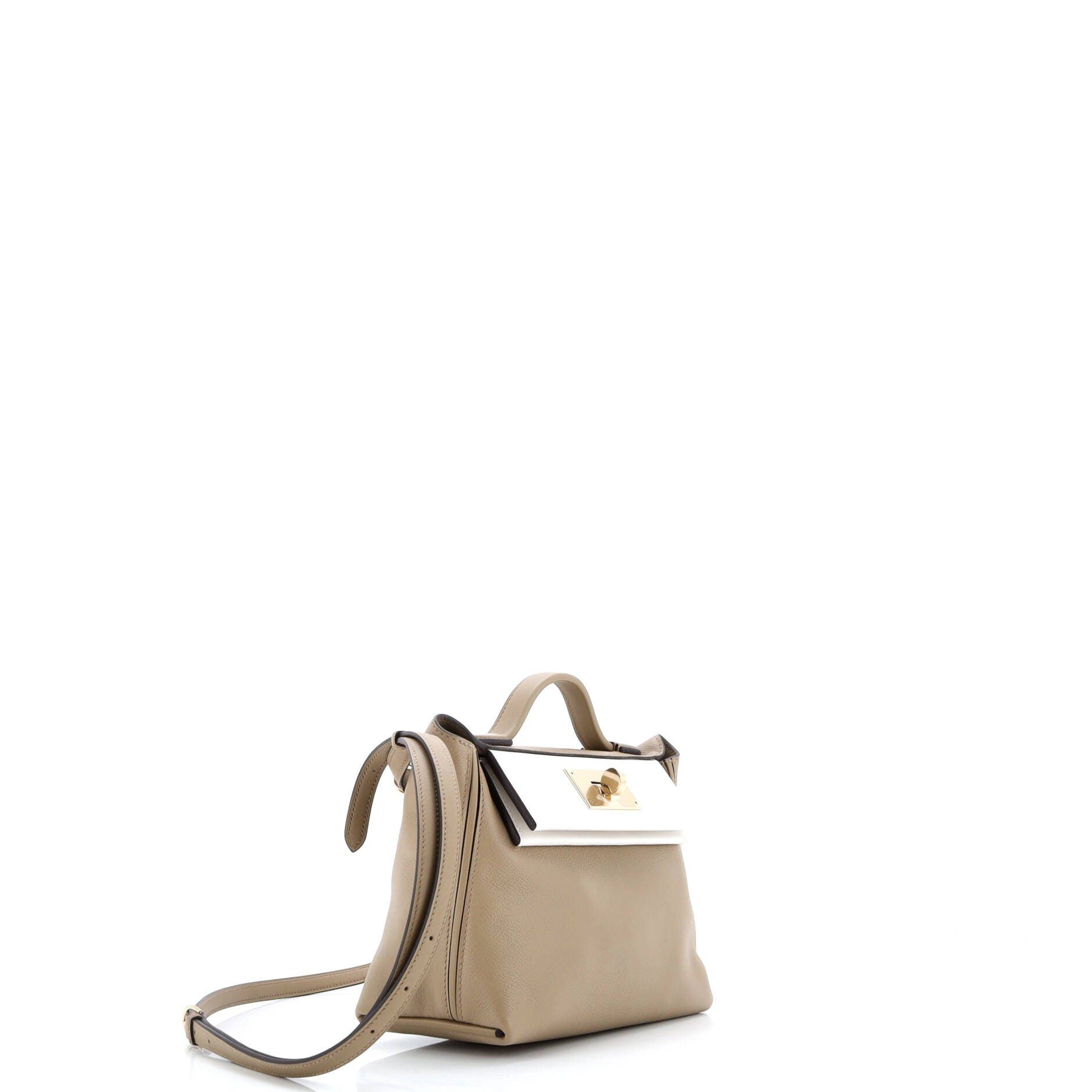 Pre-Owned Hermes 24/24 Bag Tricolor Evercolor with Swift 21, Alternate, color, Beige Marfa