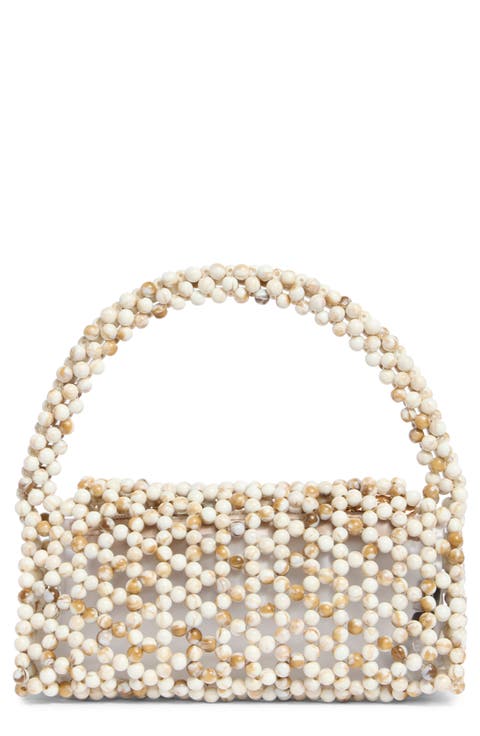 Amrita Faux Pearl Top Handle Bag
