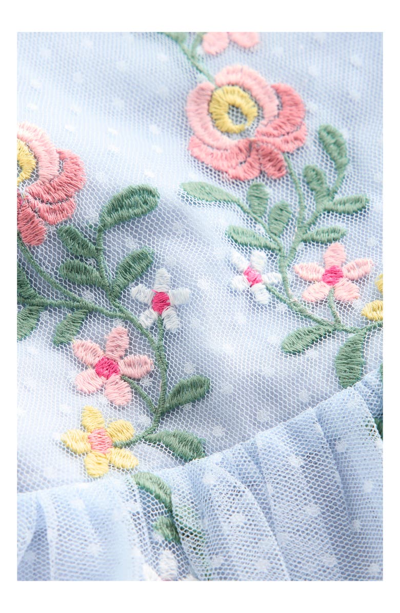 Mini Boden Kids' Crossback Tulle Party Dress, Alternate, color, Blue