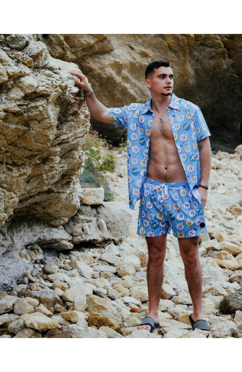 OOSC Poolside Men's Short Sleeve Shirt, Alternate, color, Multi