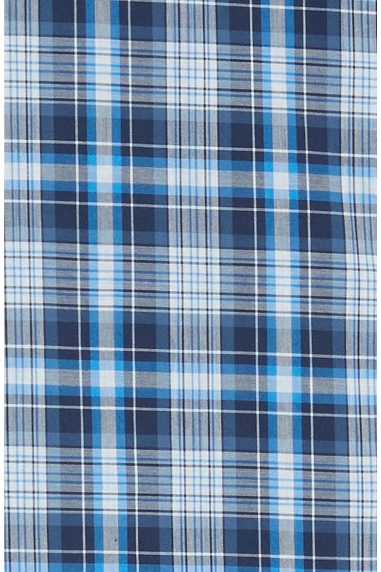 Slim Fit Plaid Button-Down Sport Shirt, Alternate, color, COBURN PLAID - PALACE BLUE