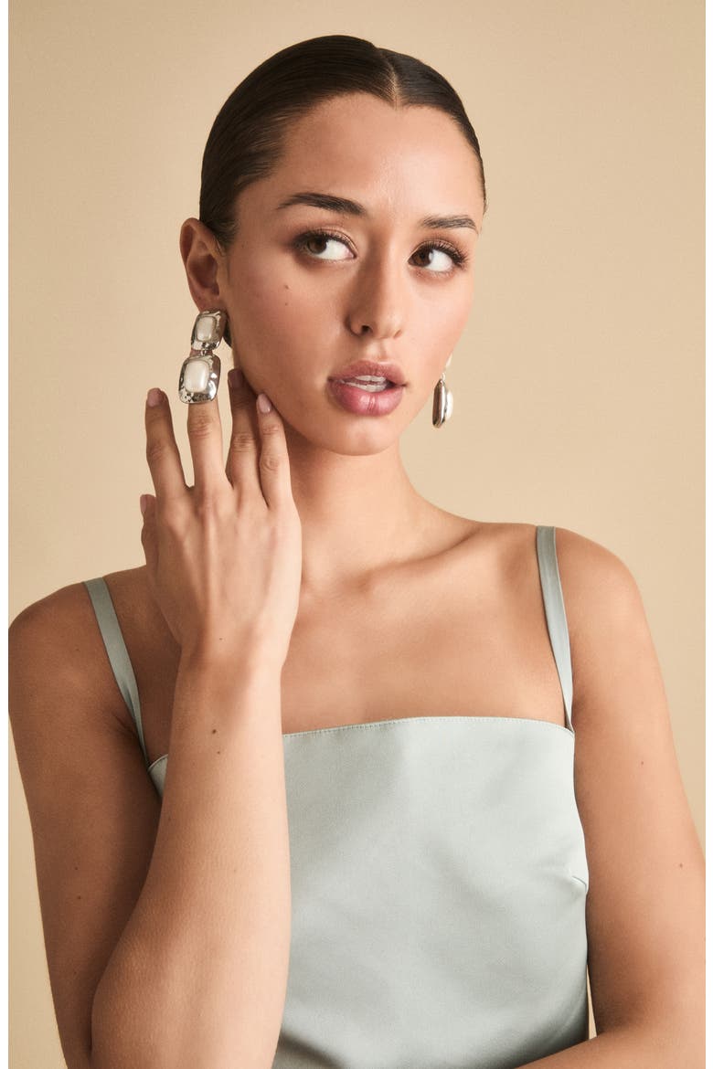 Martina Drop Earrings, Alternate, color, SILVER/ PEARL
