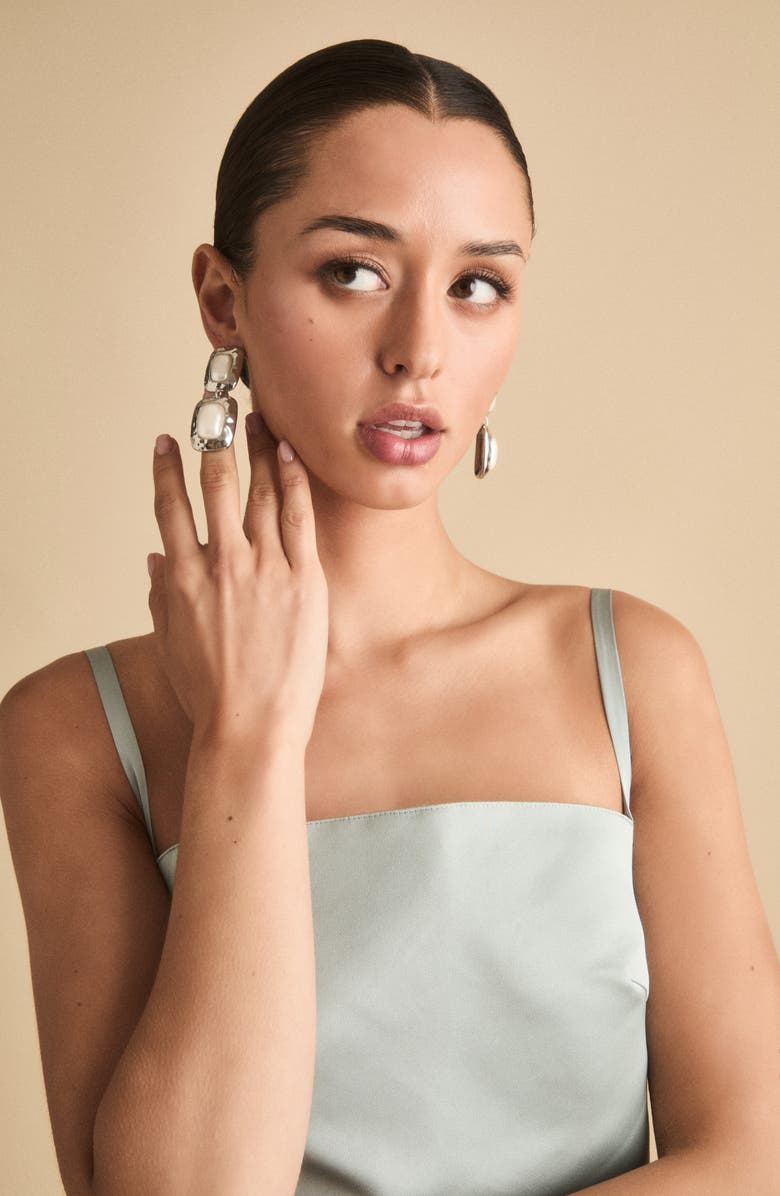 Petit Moments Martina Drop Earrings, Alternate, color, Silver/ Pearl