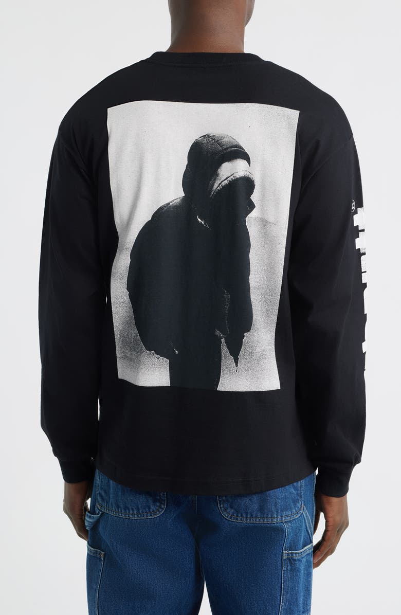 Carhartt Work In Progress Archive Script Logo Long Sleeve Organic Cotton T-Shirt, Alternate, color, Black