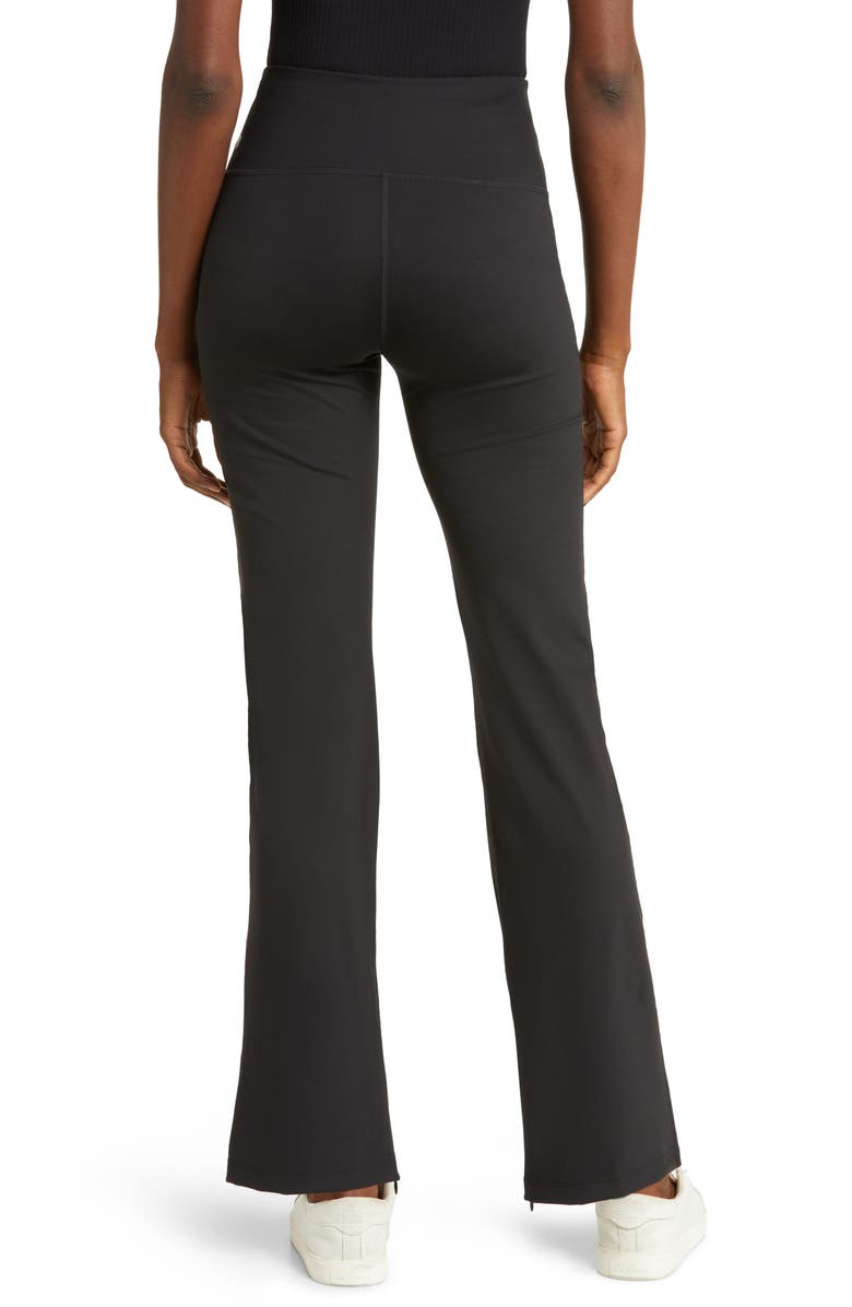 Zella High Waist Zip Cuff Flare Pants, Alternate, color,
