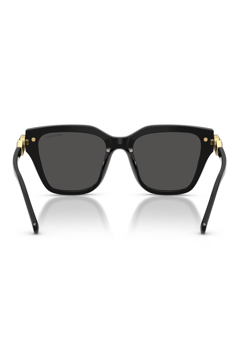 53mm Irregular Sunglasses, Alternate, color, BLACK / DARK GREY