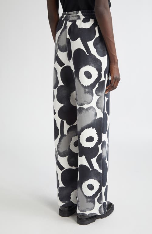 Marimekko Unikko Floral French Terry Sweatpants In Black