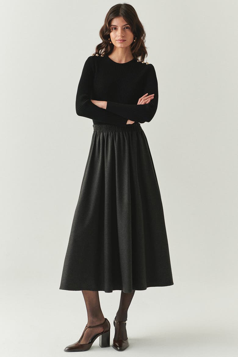 Lauryn Midi Skirt, Main, color, GREY