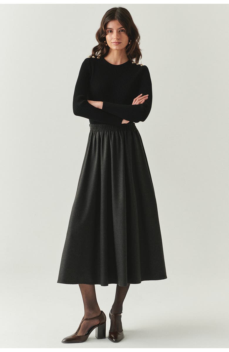 Exquise Lauryn Midi Skirt, Main, color, Grey