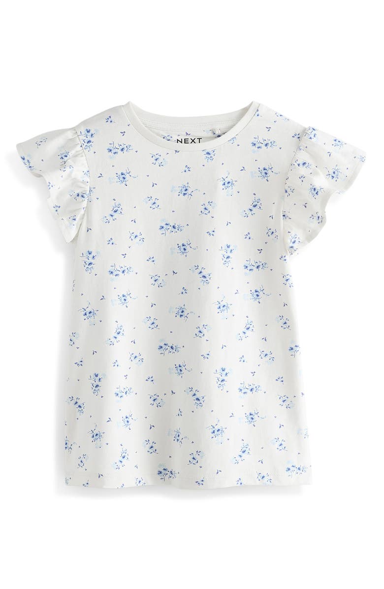 NEXT Kids' Floral Assorted 4-Pack Cotton Graphic T-Shirts, Alternate, color, White