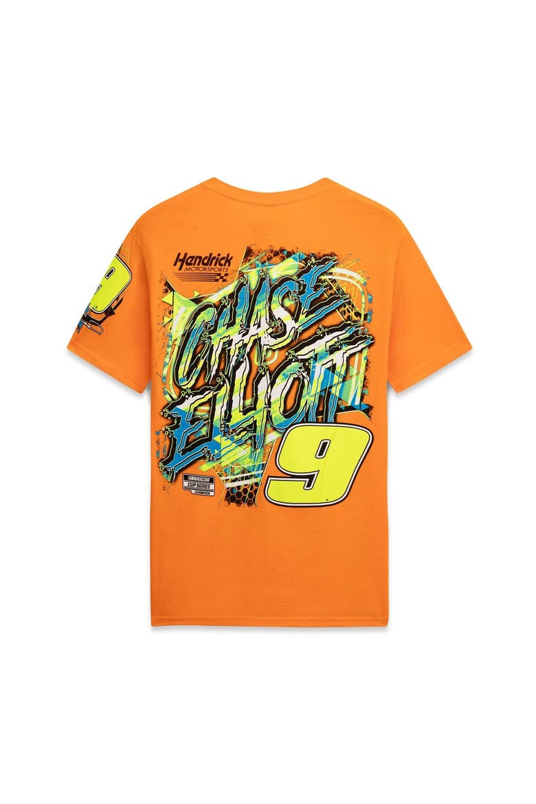 Men's Classic Ink Orange Chase Elliott #9 Neon Xxplosion T-Shirt, Alternate, color, Orange
