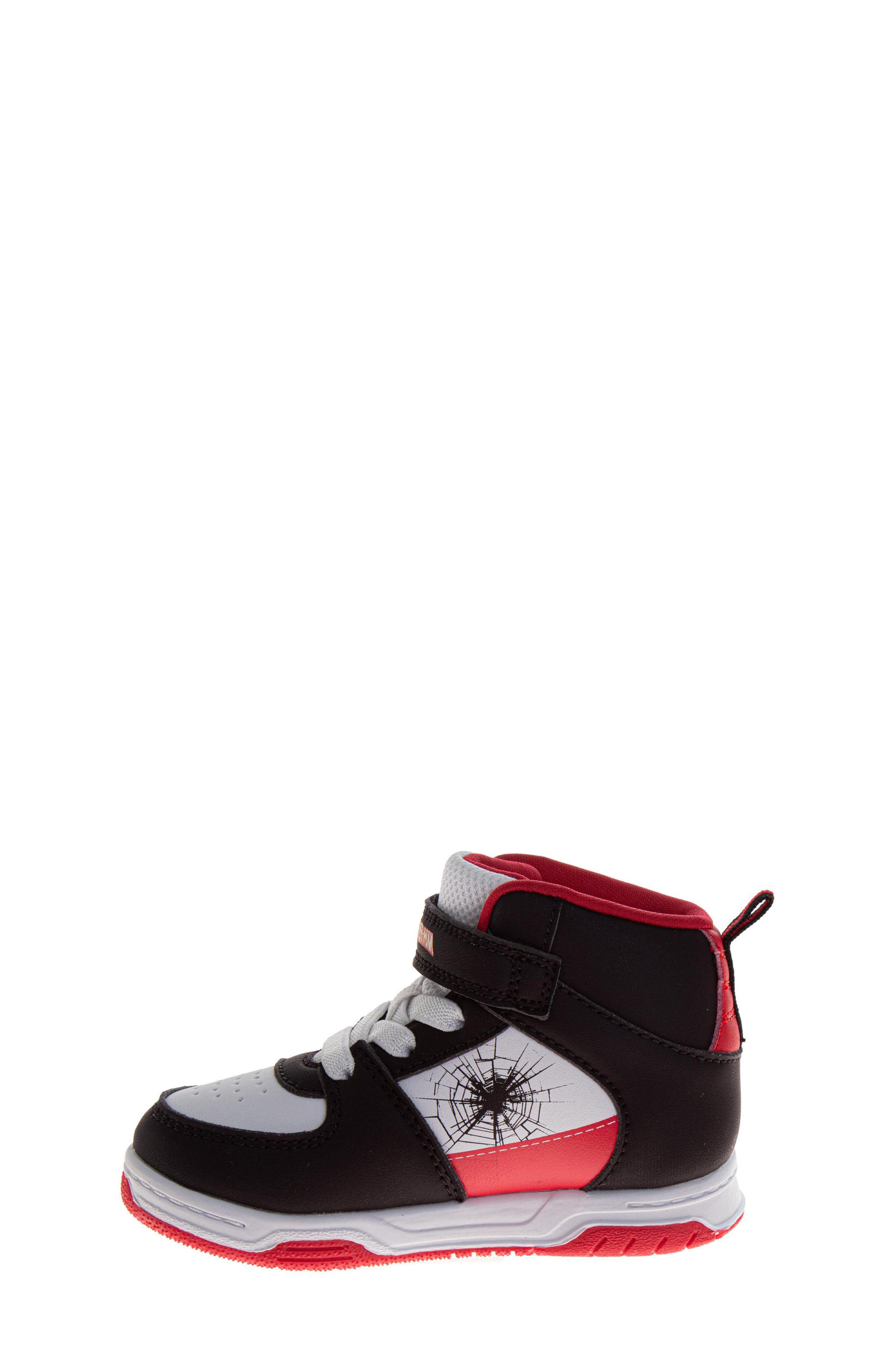Kids' Marvel Spider-Man Sneaker, Alternate, color, BLACK/RED