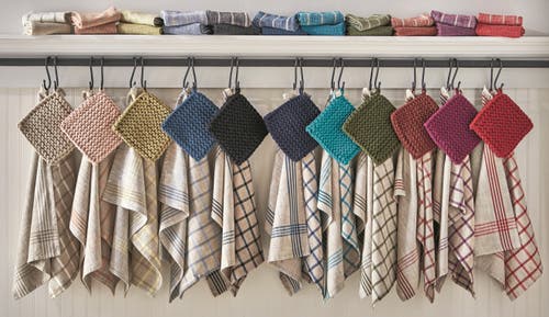 Tag Canyon Woven Dishtowel Set Of 4 Plum Dish Cloth For Drying Dishes And Cooking In Multi