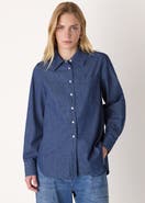 Whistles Pocket Detail Cotton Shirt