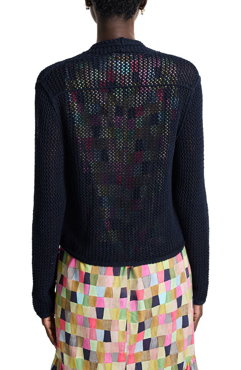 NIC+ZOE Open Stitch Cocoon Cardigan, Alternate, color, Dark Indigo