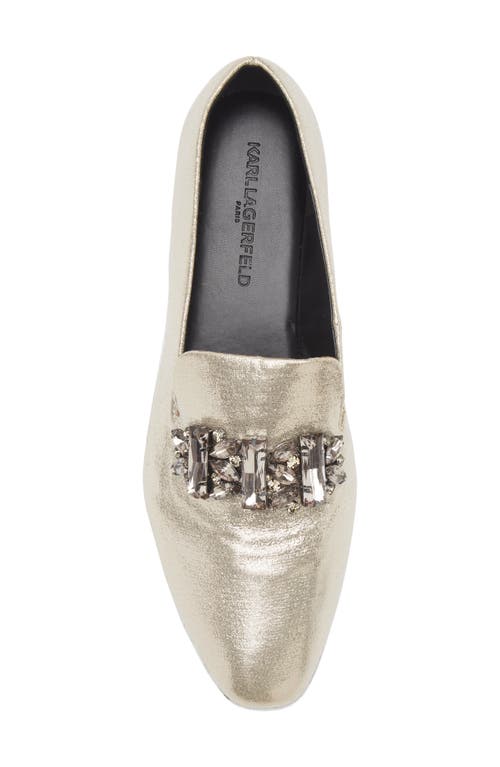 Karl Lagerfeld Paris Bri Platform Loafer In Platinum