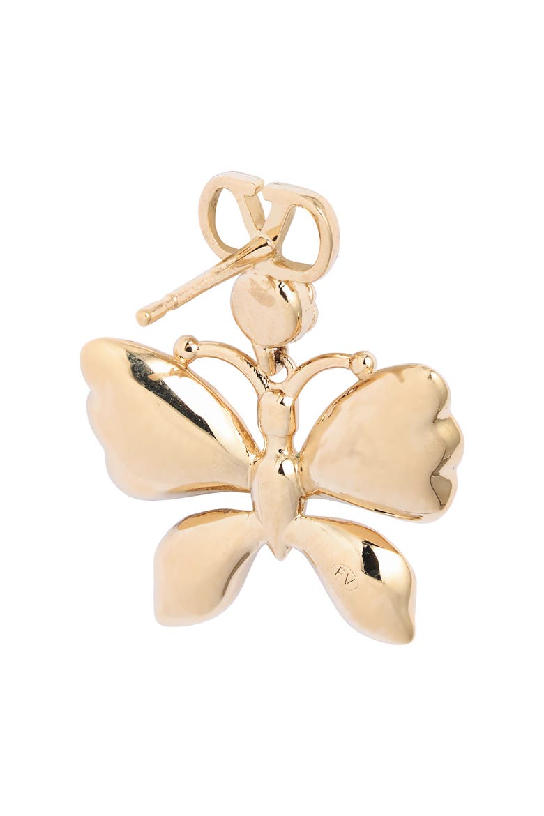 VLogo Butterfly Stud Earrings, Alternate, color, PLATINUM