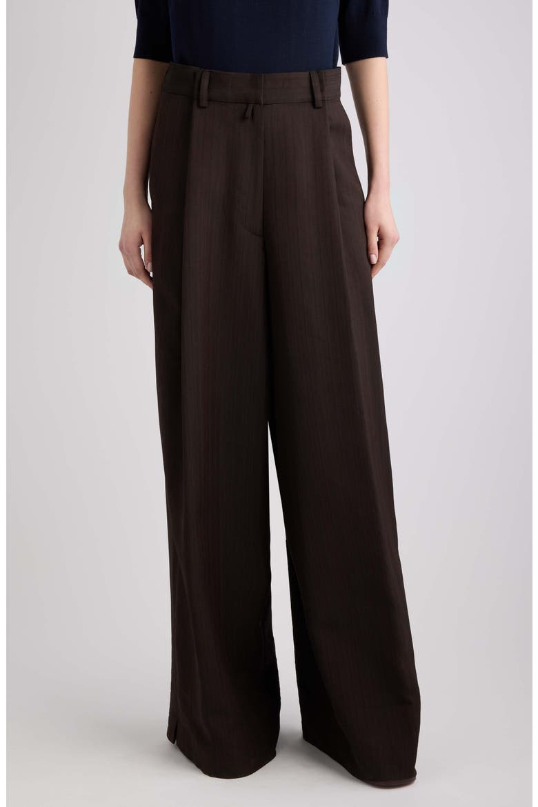 Podium Wide Leg Pants, Main, color, BROWN