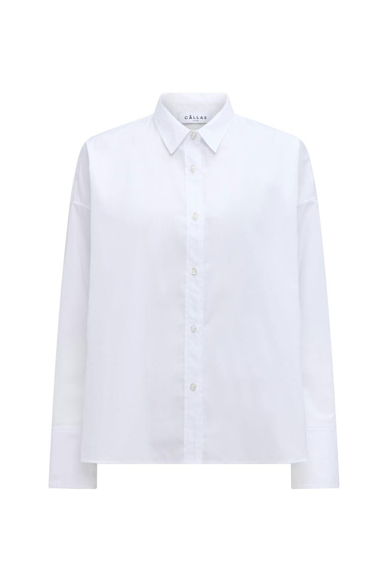 Sirene Rome Print Scarf-back Shirt, Alternate, color, White