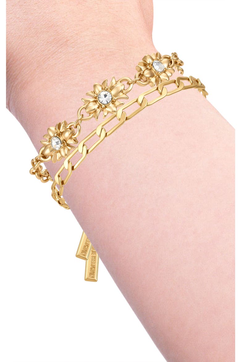 Bracelet Set, Alternate, color, Gold