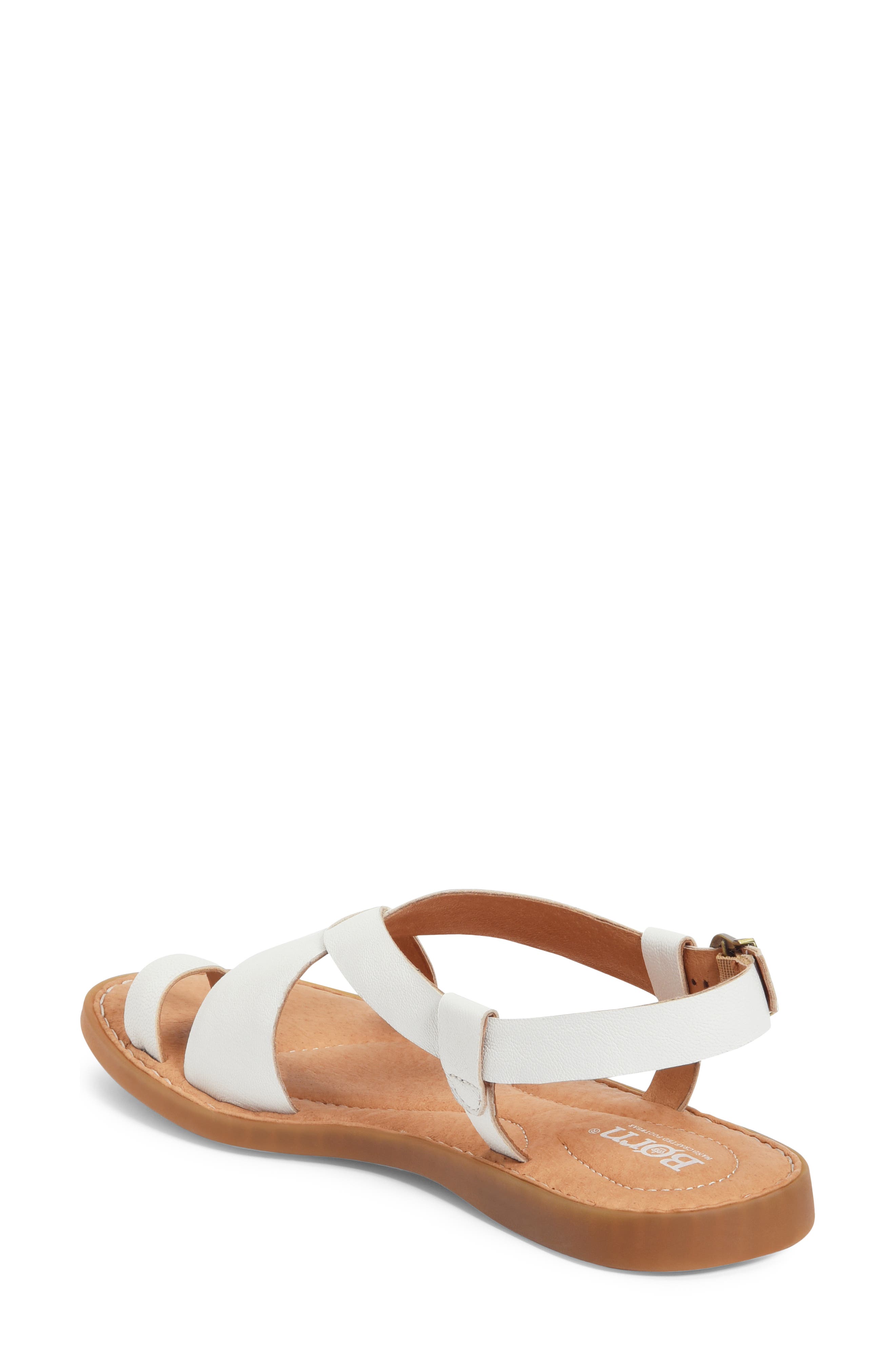 Inya Crossover Sandal, Alternate, color, WHITE LEATHER