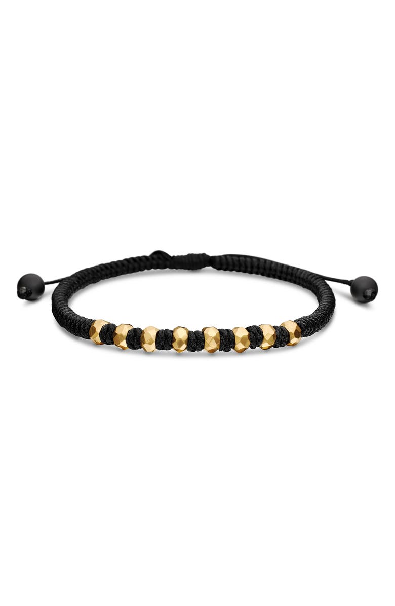 David Yurman DY Fortune Woven Bracelet with Black Onyx in 18K Gold, Main, color, 