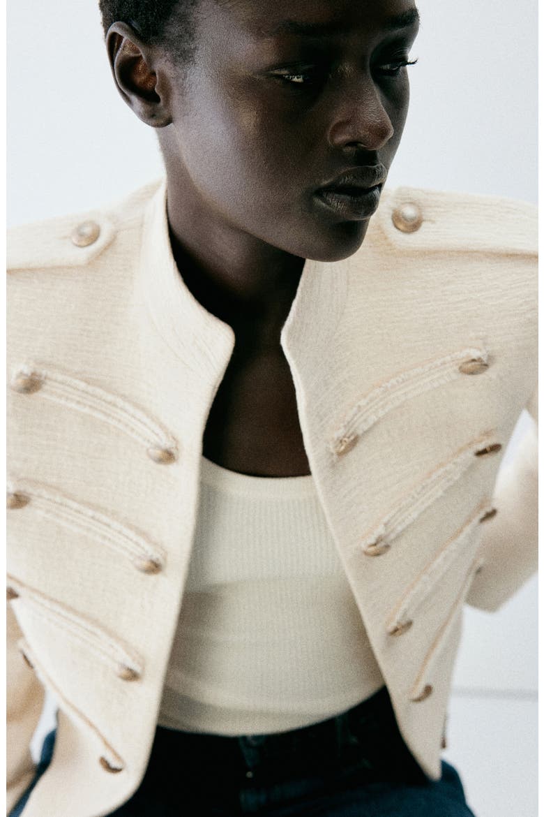Charlie Frogging Tweed Jacket, Alternate, color, ECRU