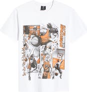 OVERTIME Anime Collage Cotton Graphic T-Shirt