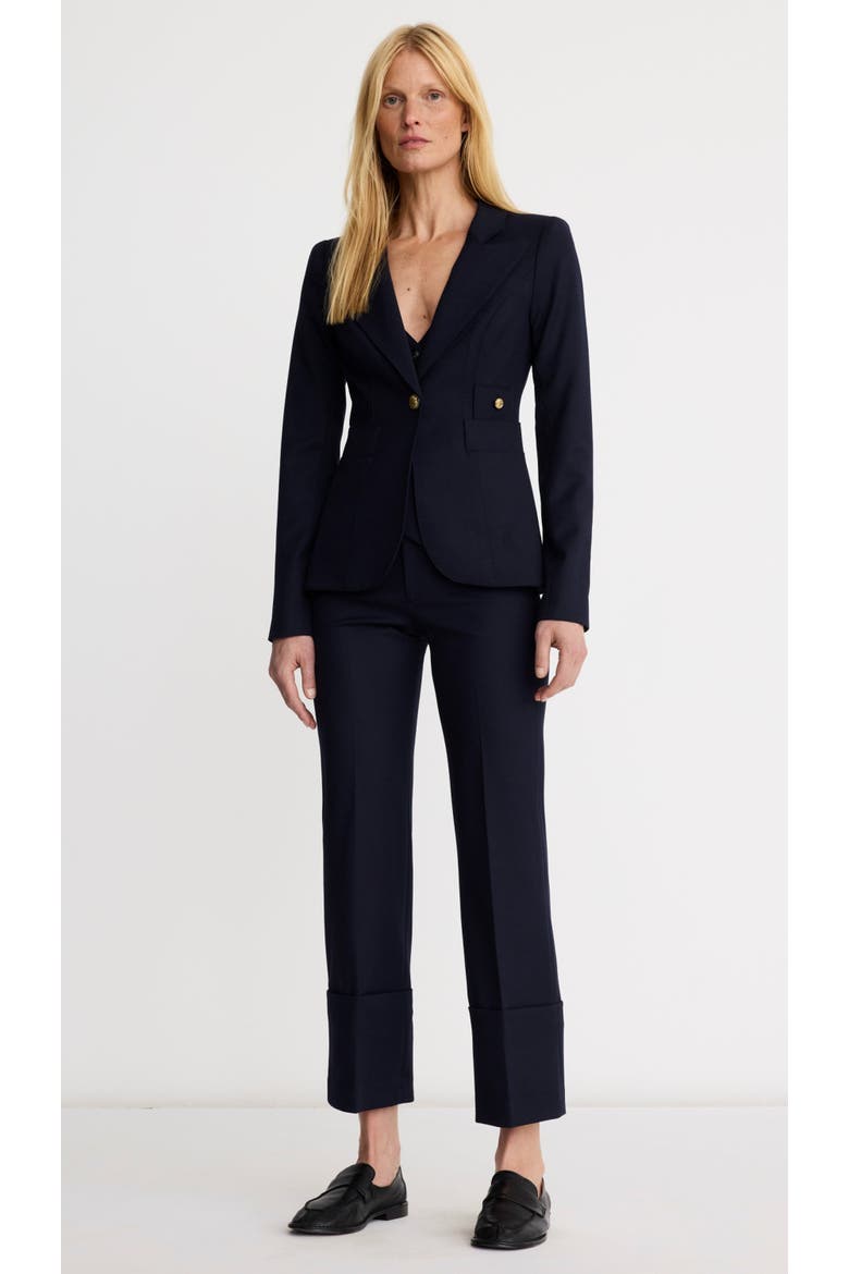 Full Back Duchess Blazer, Alternate, color, Deep Navy