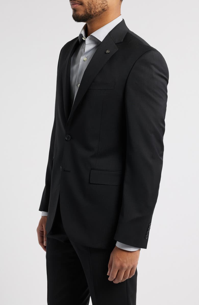 AllSaints Ross Slim Fit Stretch Wool Suit Jacket, Alternate, color, Black