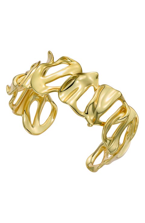 Leila Abstract Leaf Cuff Bracelet