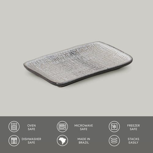 Porto Brasil Rectangular Platter Juta Set Of 4 In Gray