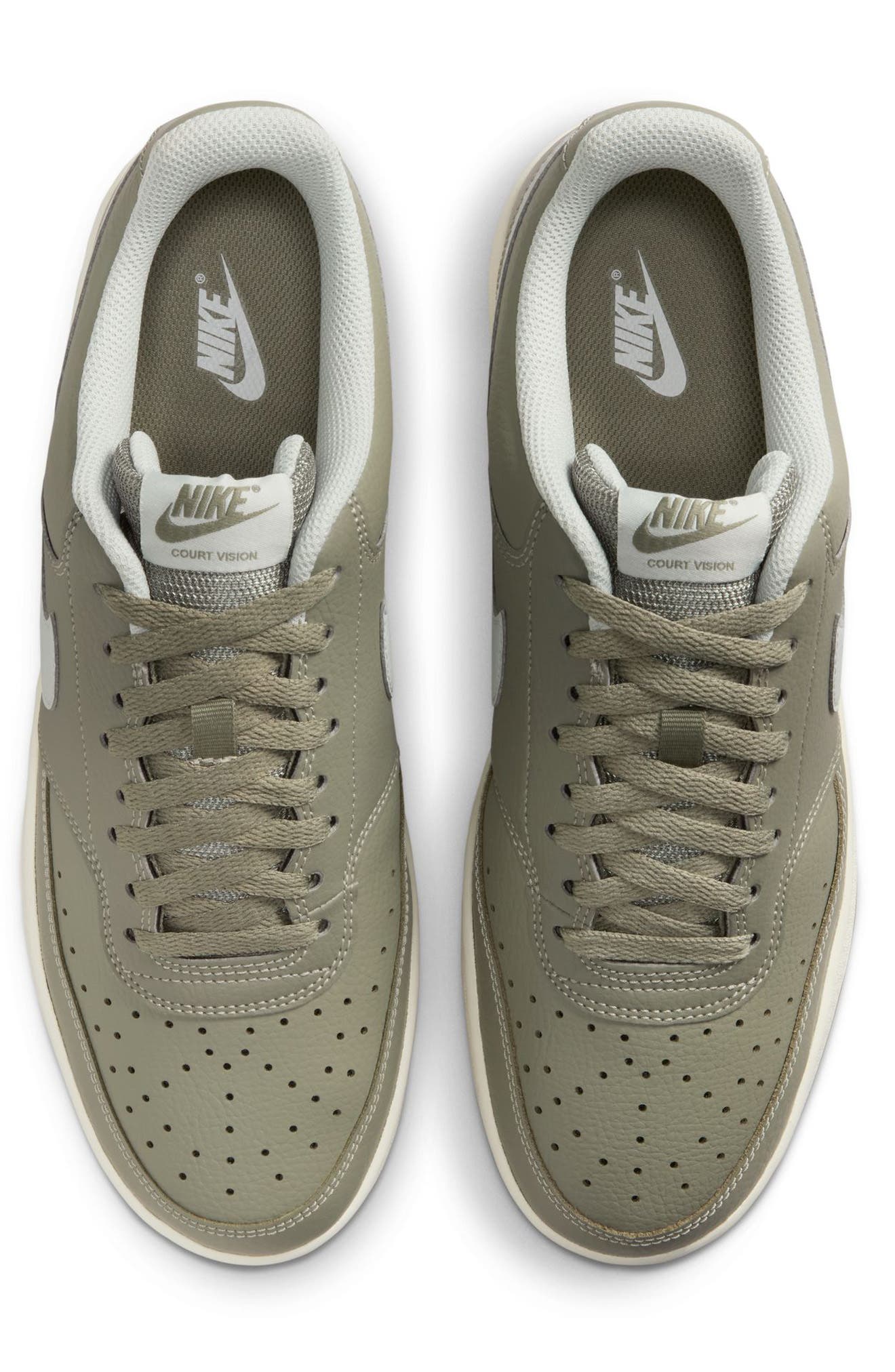 Nike Court Vision Low Sneaker, Alternate, color, Light Army/ Light Silver