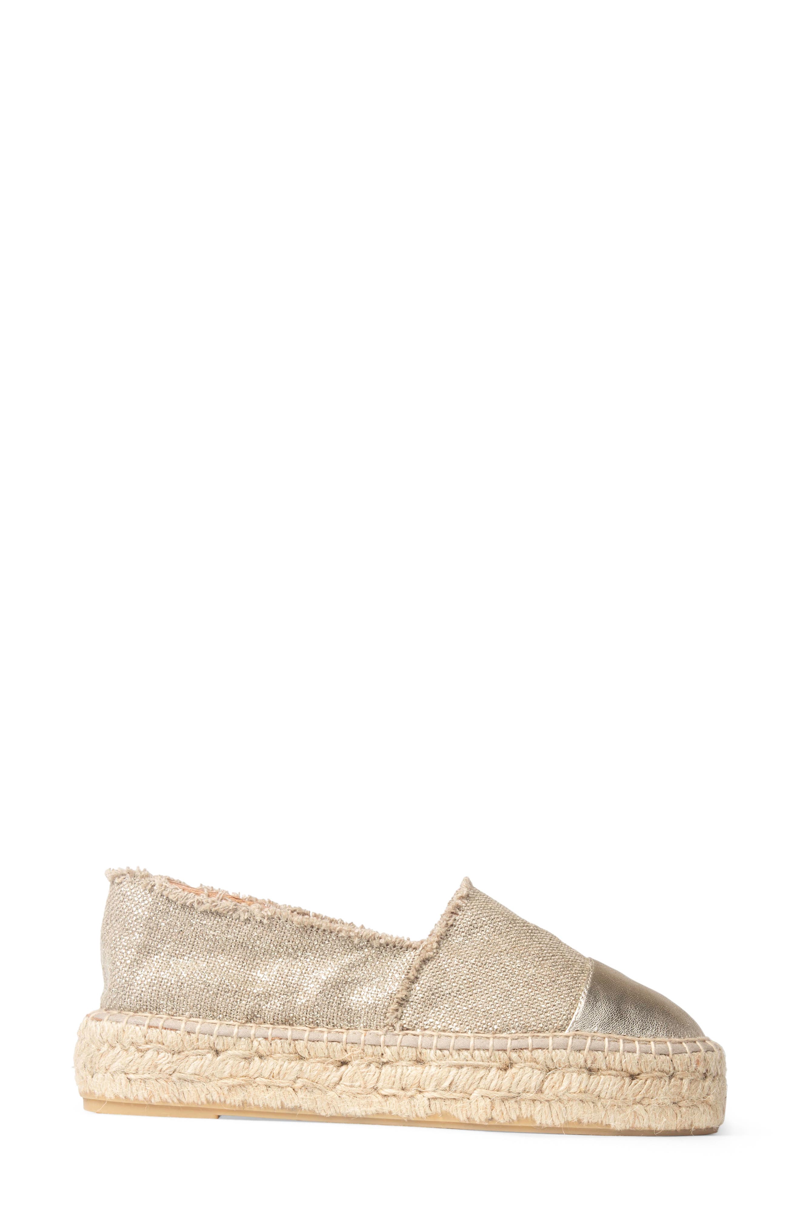 Maui Espadrille, Alternate, color, NATURAL METALLIC/ GOLD