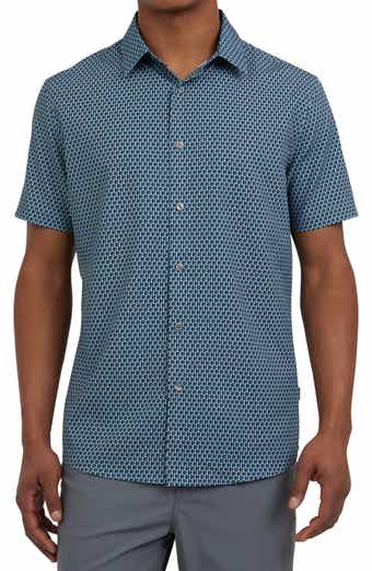 DKNY SPORTSWEAR Abel Short Sleeve Button-Up Shirt