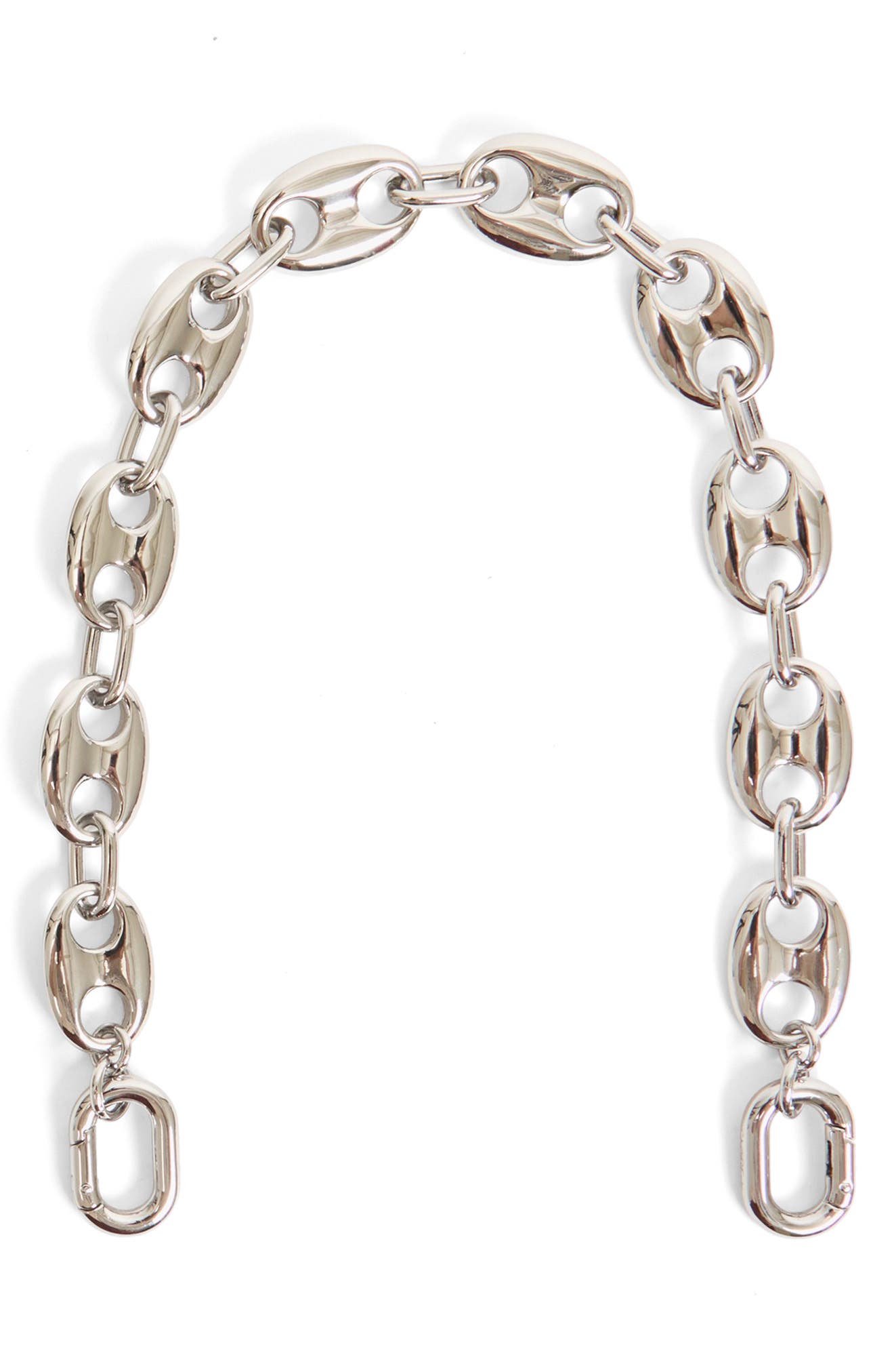 Clare V . Shortie Mariner Chain Strap In Silver