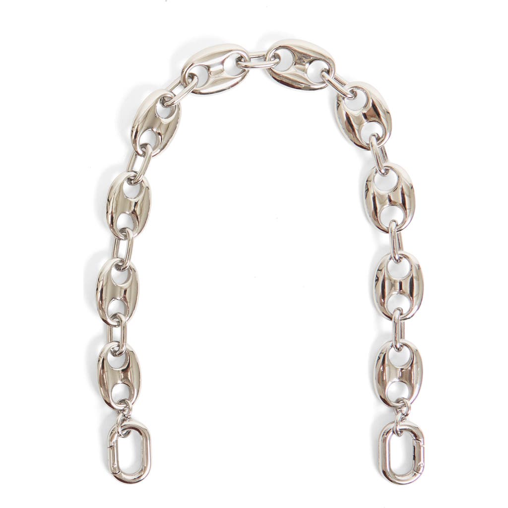 Clare V . Shortie Mariner Chain Strap In Silver