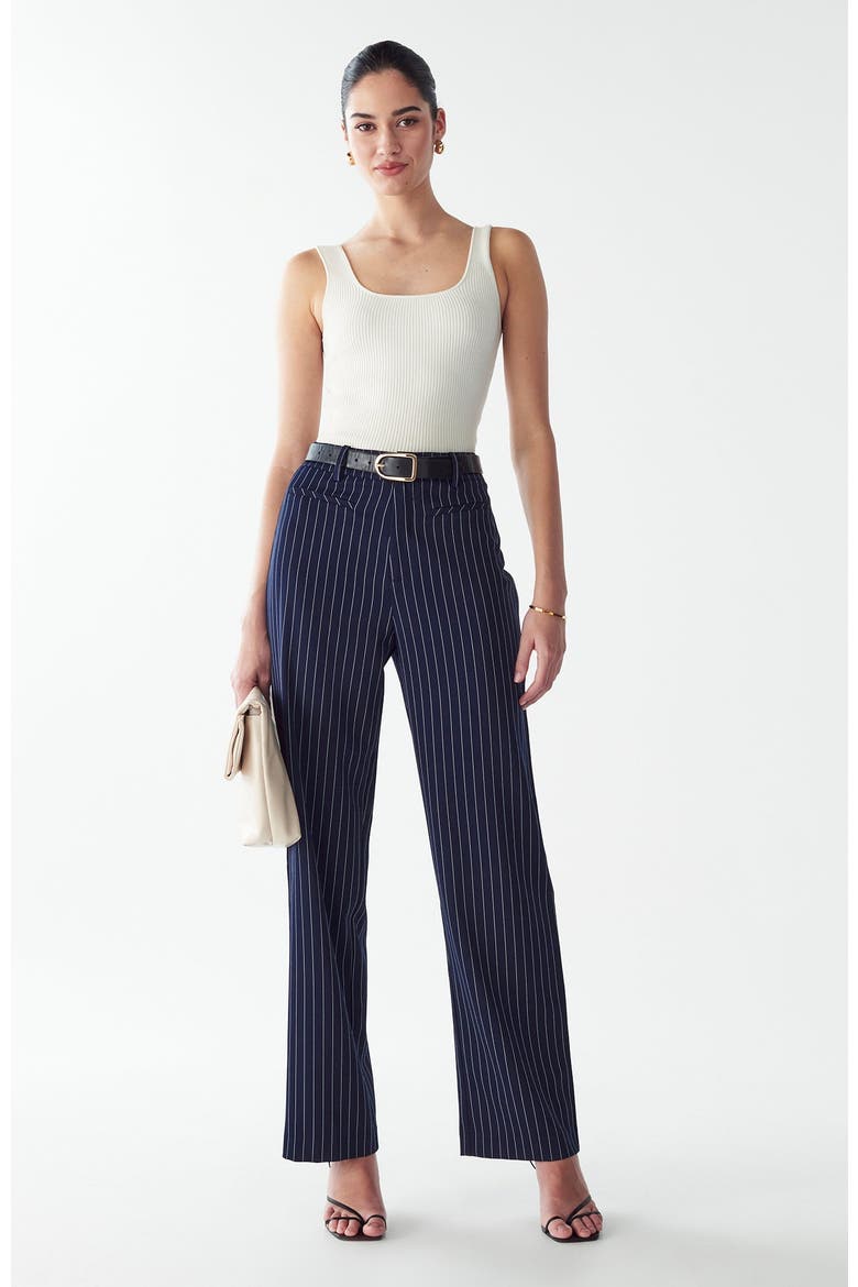 Katherine Pants, Alternate, color, Navy Pinstripe