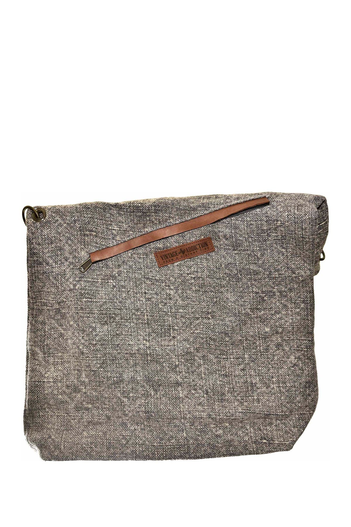 Foldover Jute Crossbody Bag, Alternate, color, GREY