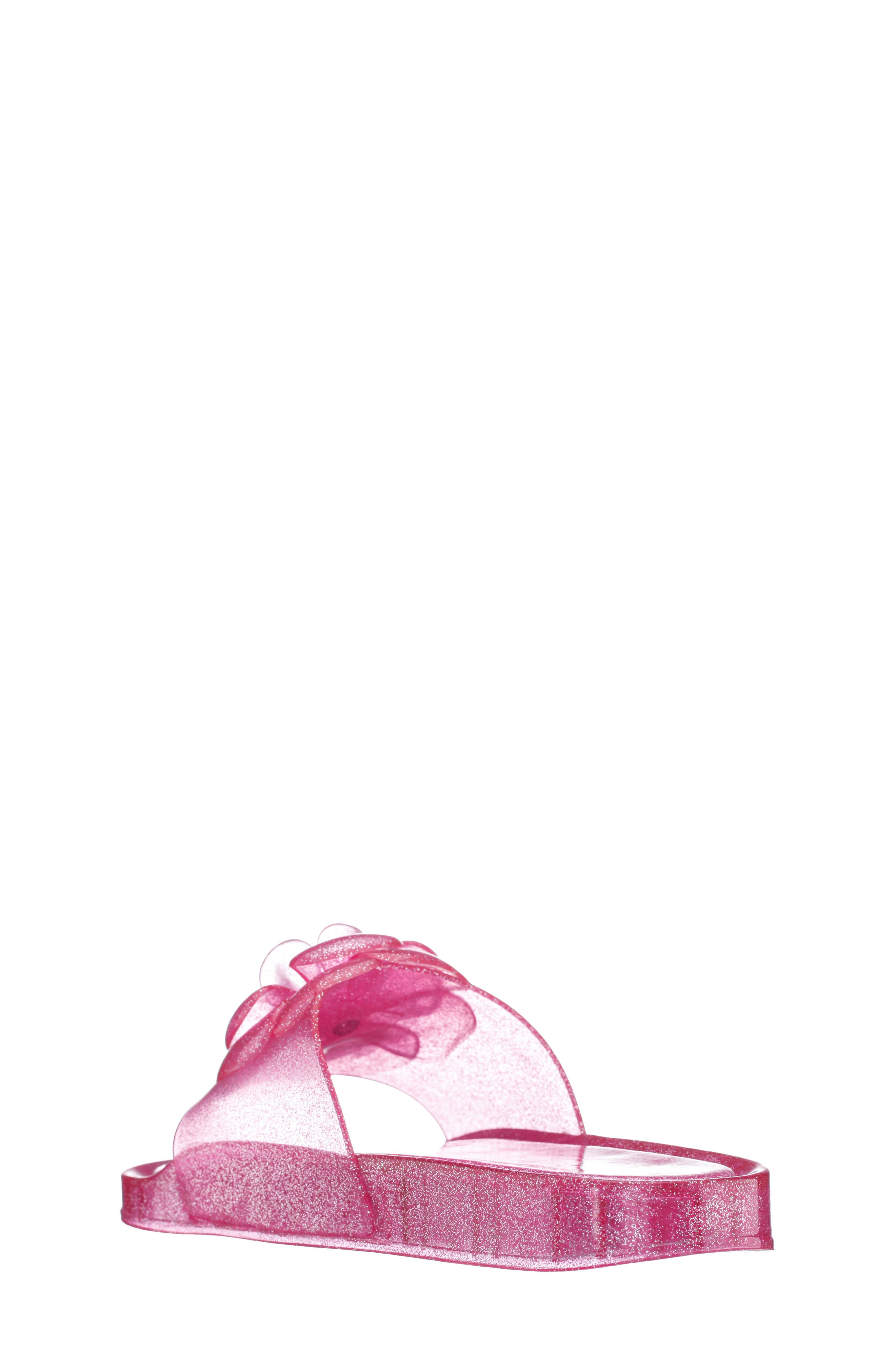 Kids' Waterproof Jelly Slide Sandal, Alternate, color, PINK GLITTER JELLY