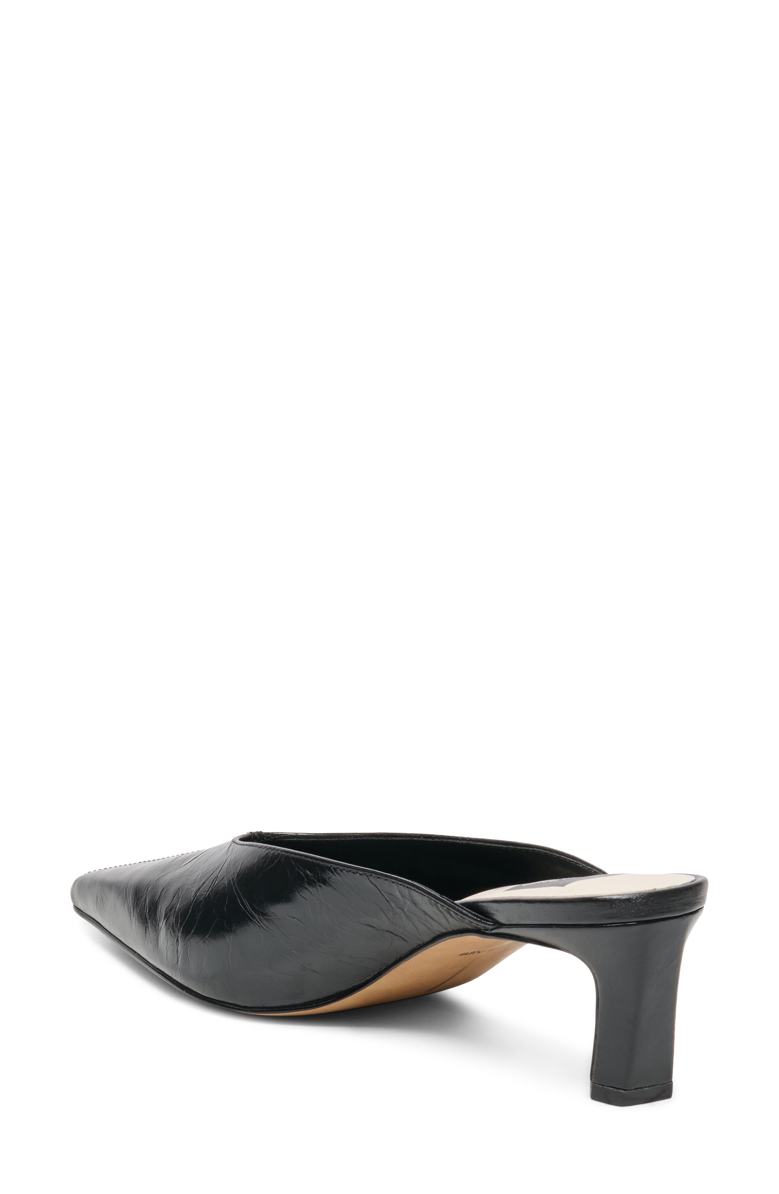 Lavina Pointed Toe Mule, Alternate, color, MIDNIGHT CRINKLE PATENT