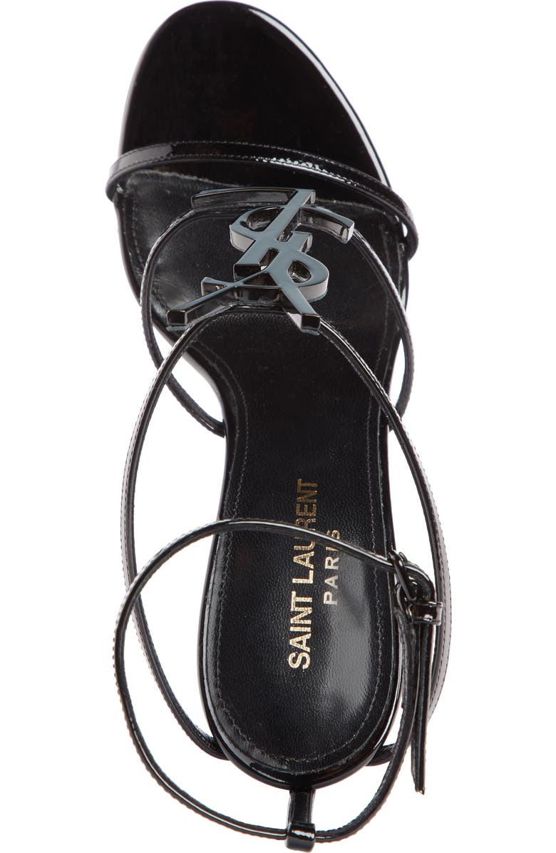 Saint Laurent Cassandra YSL Logo Sandal, Alternate, color,