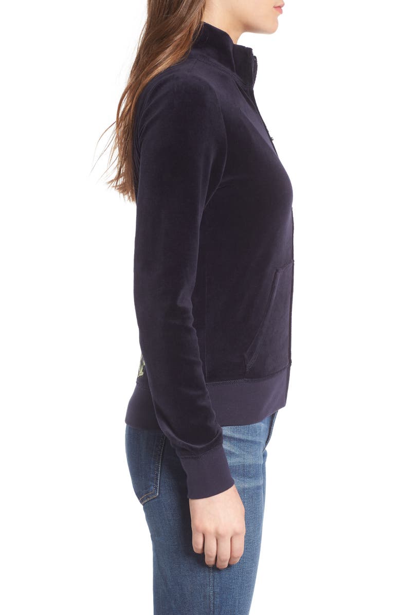 Juicy Couture Pretty Thing Fairfax Velour Track Jacket, Alternate, color, 
