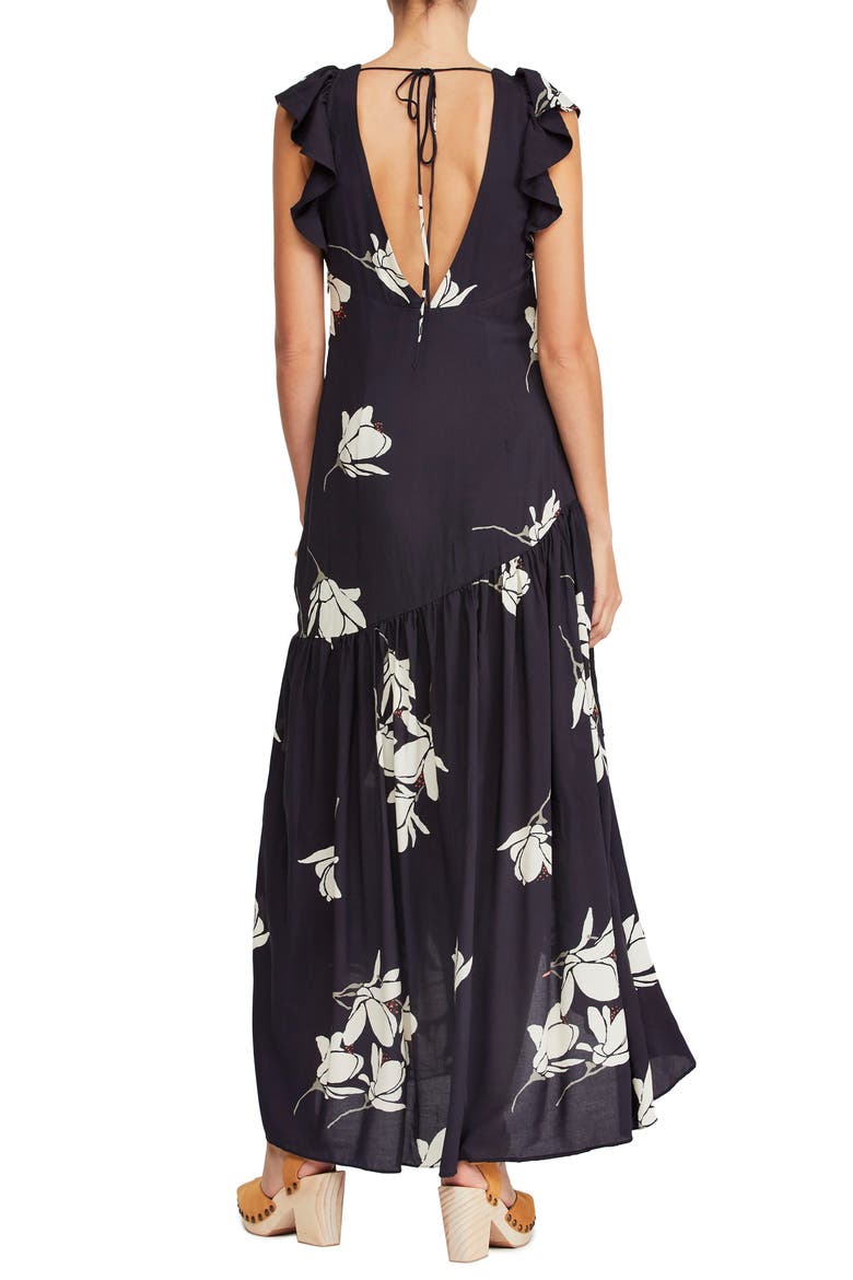 She's a Waterfall High/Low Maxi Dress, Alternate, color, BLACK COMBO