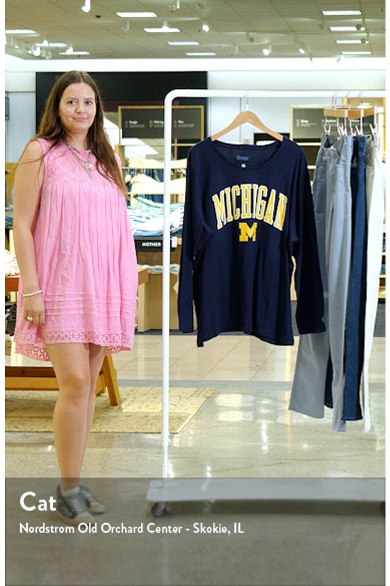Men's Champion Navy Michigan Wolverines Big & Tall Arch Team Logo T-Shirt video